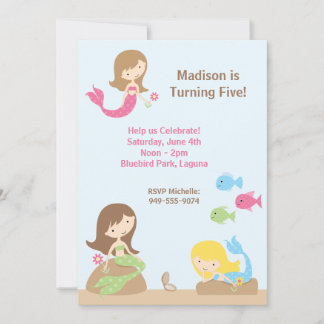 Invitación a la fiesta de cumpleaños de Sirena