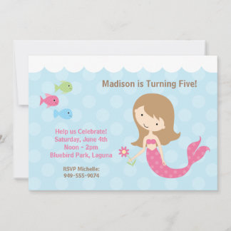 Invitación a la fiesta de cumpleaños de Sirena