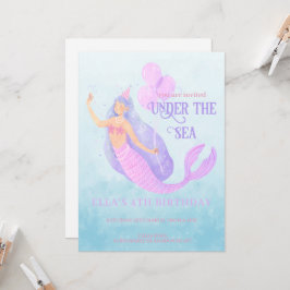 Invitación a la fiesta de cumpleaños de Sirena baj