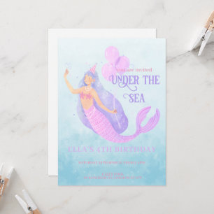 Invitación a la fiesta de cumpleaños de Sirena baj