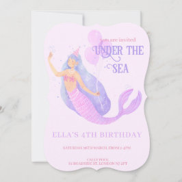 Invitación a la fiesta de cumpleaños de Sirena baj