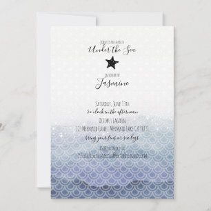 Invitación a la fiesta de cumpleaños de Sirena baj