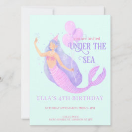 Invitación a la fiesta de cumpleaños de Sirena baj