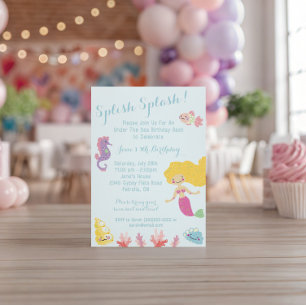 Invitación a la fiesta de cumpleaños de Sirena baj