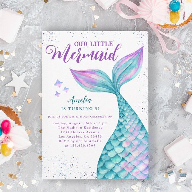 Invitación a la fiesta de cumpleaños de Sirena baj (Subido por el creador)