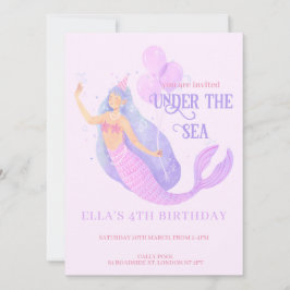 Invitación a la fiesta de cumpleaños de Sirena baj