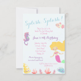 Invitación a la fiesta de cumpleaños de Sirena baj