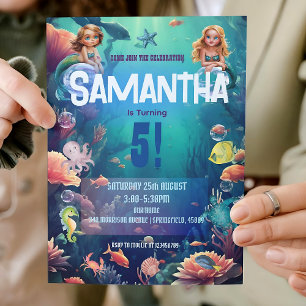 Invitación a la fiesta de cumpleaños de Sirena Cut