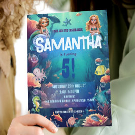 Invitación a la fiesta de cumpleaños de Sirena Cut