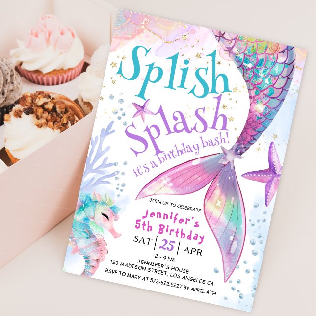 Invitación a la fiesta de cumpleaños de Sirena Spl (Subido por el creador)