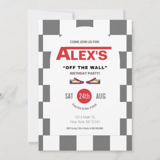 Invitación a la fiesta de cumpleaños de Skate Chec