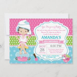 Invitación a la fiesta de cumpleaños de Sleepover