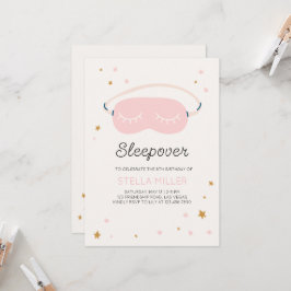 Invitación a la fiesta de cumpleaños de Sleepover