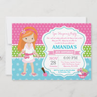 Invitación a la fiesta de cumpleaños de Sleepover 