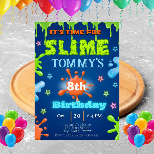 Invitación a la fiesta de cumpleaños de Slime