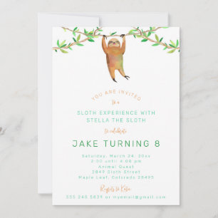 Invitación a la fiesta de cumpleaños de Sloth