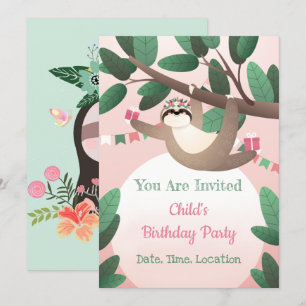 Invitación a la fiesta de cumpleaños de Sloth