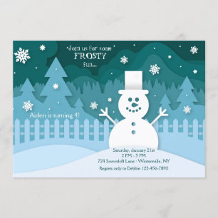 Invitación a la fiesta de cumpleaños de Snow Mucha