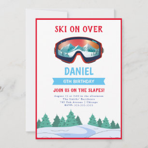 Invitación a la fiesta de cumpleaños de Snowboard