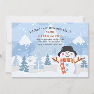 Invitación a la fiesta de cumpleaños de Snowman