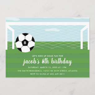 Invitación a la fiesta de cumpleaños de Soccer Fun