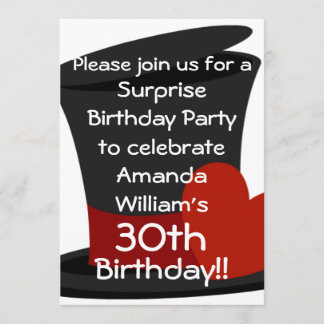 Invitación a la fiesta de cumpleaños de sorpresa d