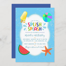 Invitación a la fiesta de cumpleaños de Splish Spl