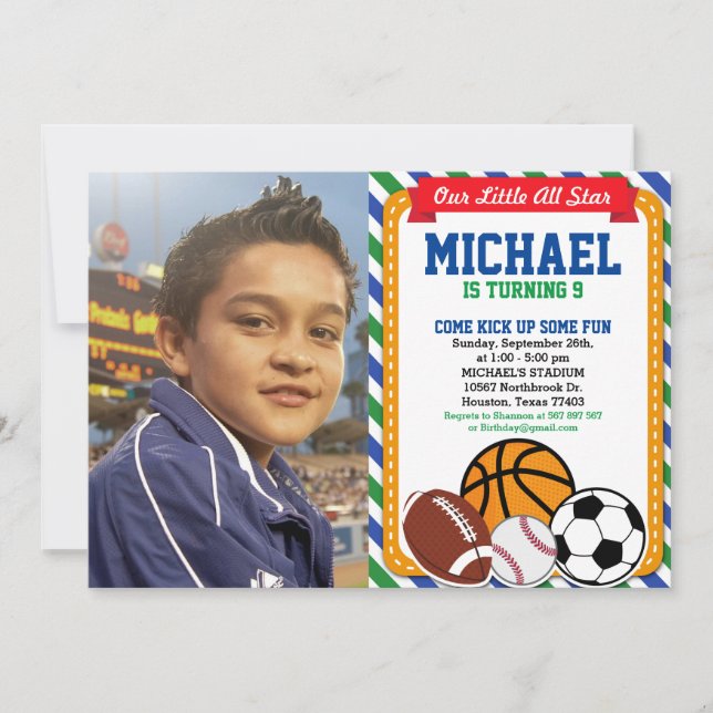 Invitación a la fiesta de cumpleaños de Star Sport (Anverso)