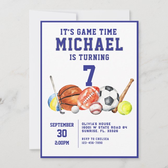 Invitación a la fiesta de cumpleaños de Star Sport (Anverso)