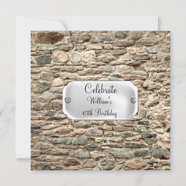 Invitación a la fiesta de cumpleaños de Stone (Anverso)