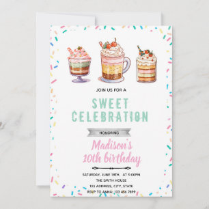 Invitación a la fiesta de cumpleaños de Sundae
