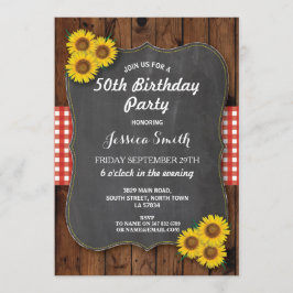 Invitación a la fiesta de cumpleaños de Sunflower