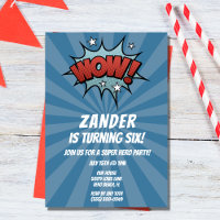 Invitación a la fiesta de cumpleaños de Super Hero