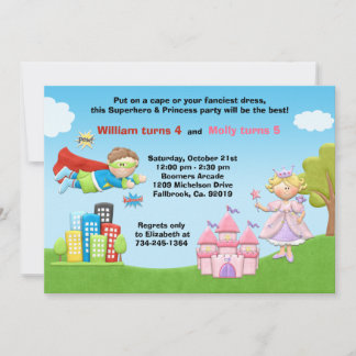 Invitación a la fiesta de cumpleaños de superhéroe