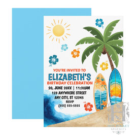 Invitación a la Fiesta de Cumpleaños de Surf