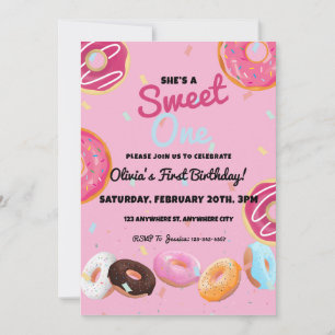 Invitación a la fiesta de cumpleaños de Sweet One 