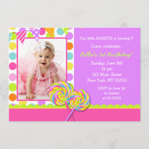 Invitación a la fiesta de cumpleaños de Sweet Shop