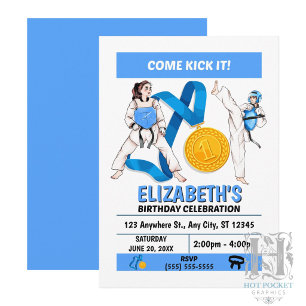 Invitación a la Fiesta de Cumpleaños de Taekwondo