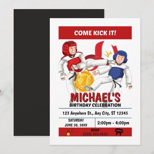 Invitación a la Fiesta de Cumpleaños de Taekwondo