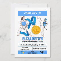 Invitación a la Fiesta de Cumpleaños de Taekwondo
