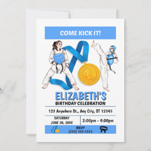 Invitación a la Fiesta de Cumpleaños de Taekwondo