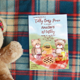 Invitación a la fiesta de cumpleaños de Teddy bear