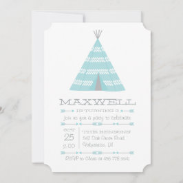 Invitación a la fiesta de cumpleaños de TeePee Ten