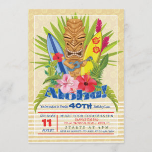 Invitación a la fiesta de cumpleaños de Tiki