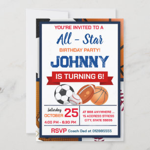 Invitación a la fiesta de cumpleaños de todos los