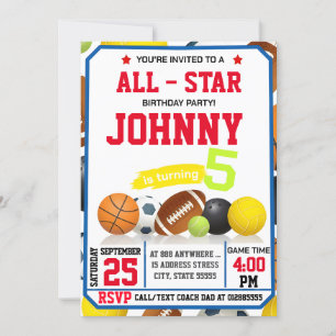Invitación a la fiesta de cumpleaños de todos los 