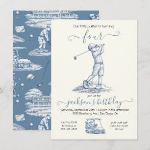 Invitación a la Fiesta de Cumpleaños de Toile Golf