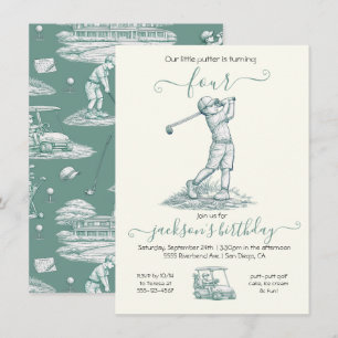 Invitación a la Fiesta de Cumpleaños de Toile Golf
