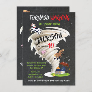 Invitación a la fiesta de cumpleaños de Tornado