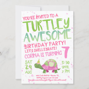 Invitación a la fiesta de cumpleaños de Tortuga Ro